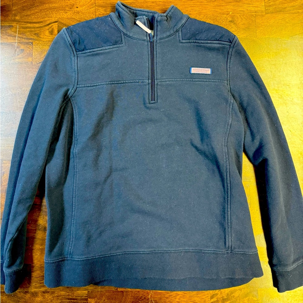 Vineyard Vines XLarge Navy Shep Shirt 1/4 zip sweatshirt-women’s Navy